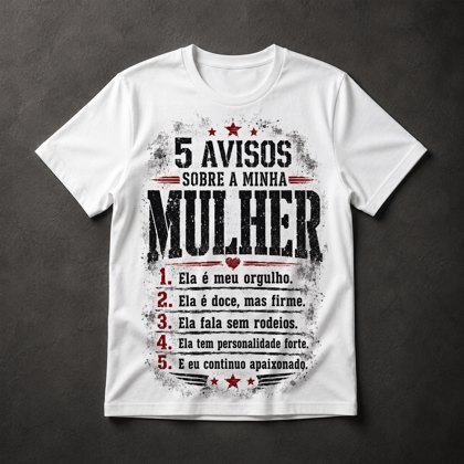 Camiseta 5 Avisos Mulher