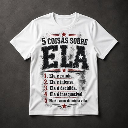 Camiseta 5 Coisas Sobre Ela