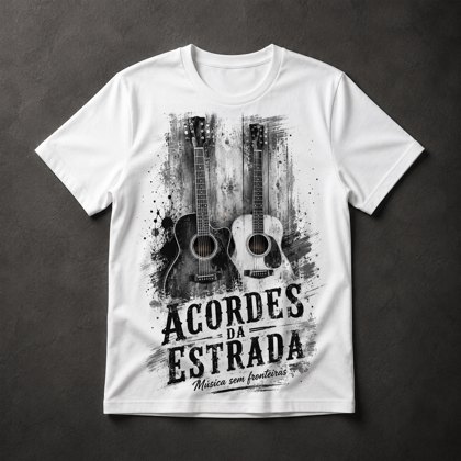 Camiseta música violão