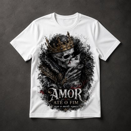 Camiseta Amor Eterno Caveira