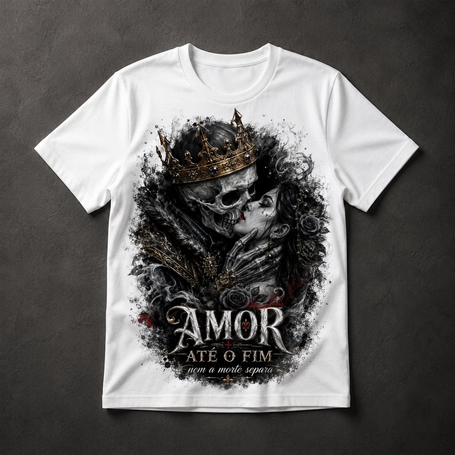 Camiseta Amor Eterno Caveira