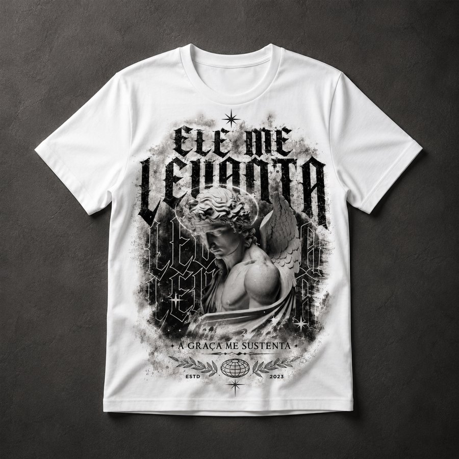 Camiseta fé cristã gótica
