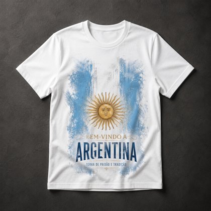 Camiseta Argentina Bandeira