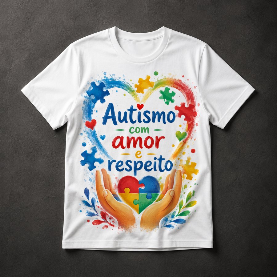 Camiseta Autismo com Amor e Respeito