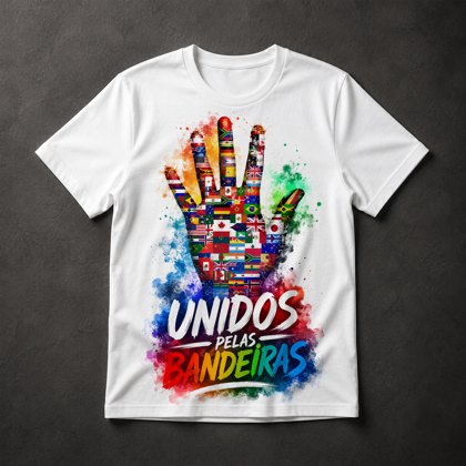 Camiseta Bandeiras do Mundo