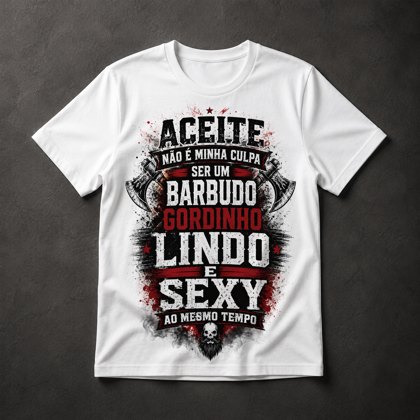 Camiseta Barbudo Engraçado