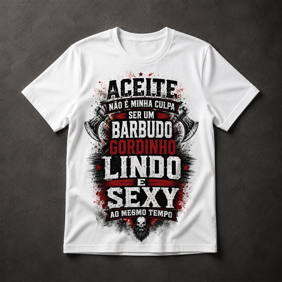 Camiseta Barbudo Engraçado