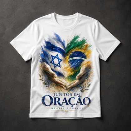 Camiseta Brasil e Israel Unidos