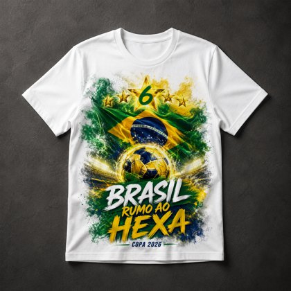 Camiseta Brasil Hexa Futebol