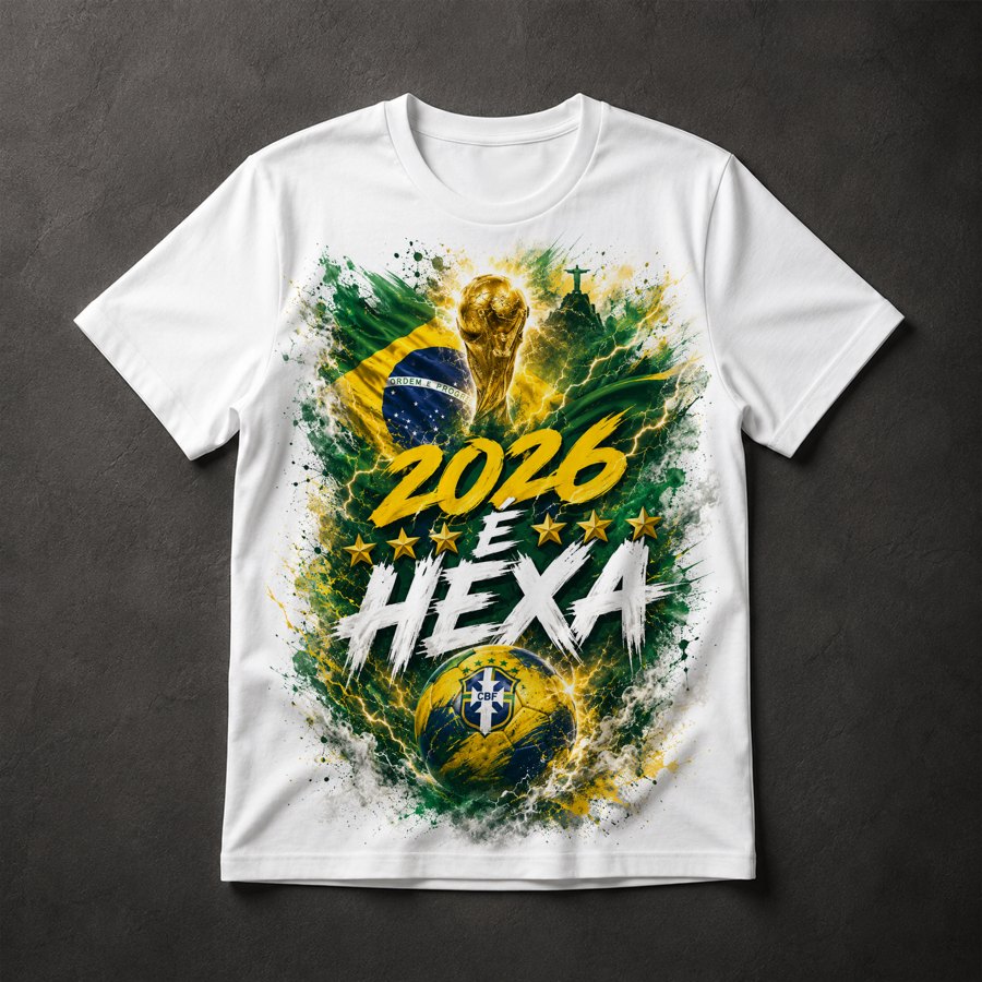Camiseta Brasil Hexa 2026
