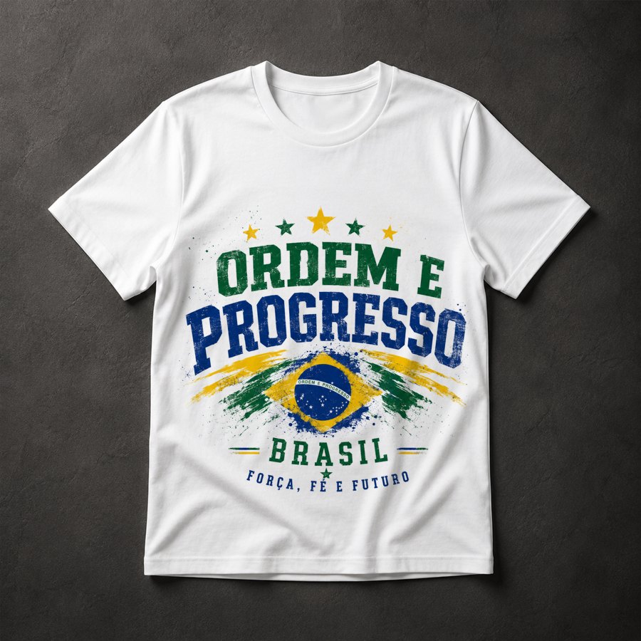 Camiseta Brasil Ordem e Progresso