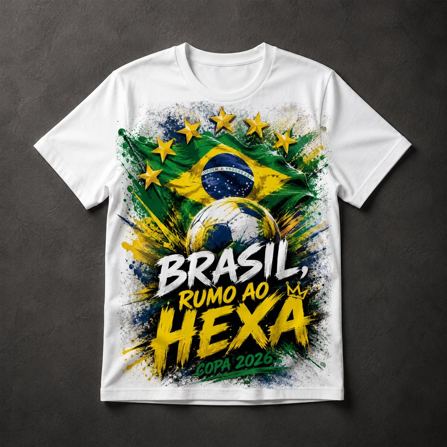 Camiseta Brasil Rumo ao Hexa