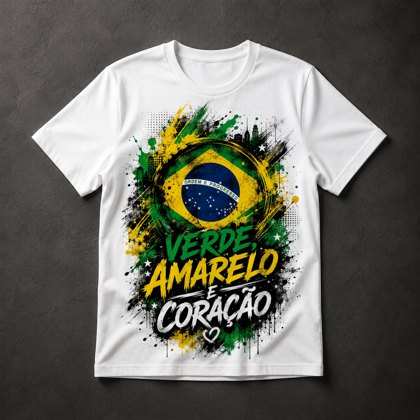 Camiseta Brasil Verde Amarelo