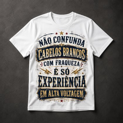 Camiseta Cabelos Brancos Experiência