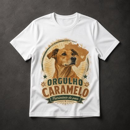 Camiseta Cachorro Caramelo