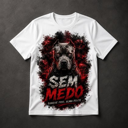 Camiseta Pitbull Sem Medo