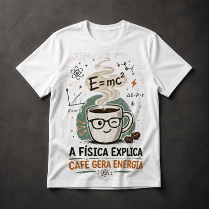 Camiseta Café e Física