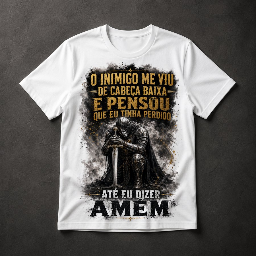 Camiseta Cavaleiro em Oração