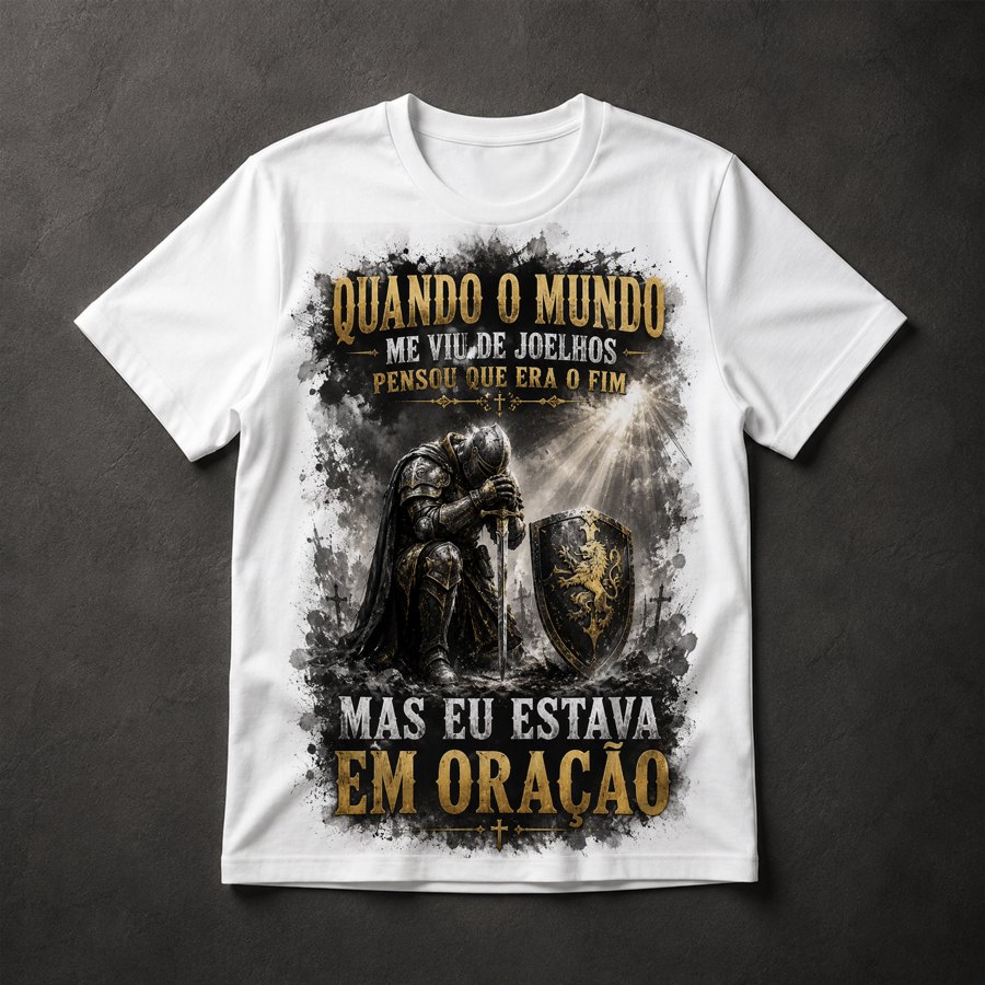 Camiseta Cavaleiro em Oração