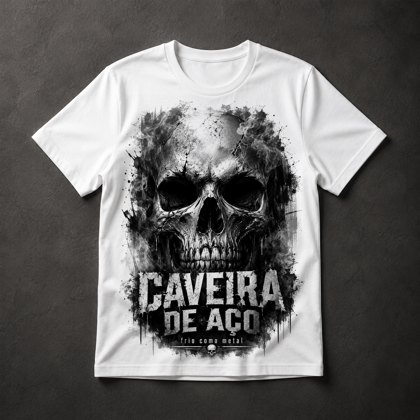 Camiseta Caveira de Aço
