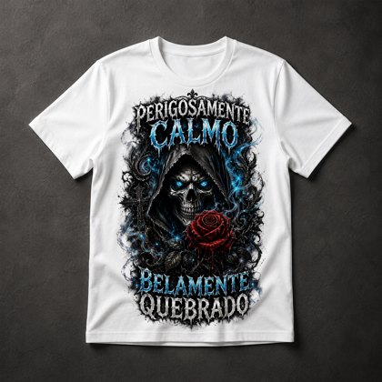 Camiseta Caveira Gótica