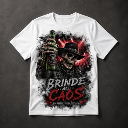 Camiseta Caveira Rock