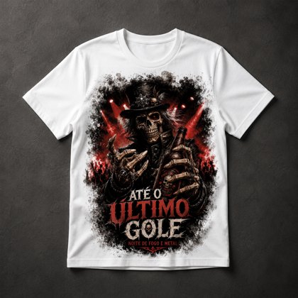 Camiseta Rock Metal Caveira