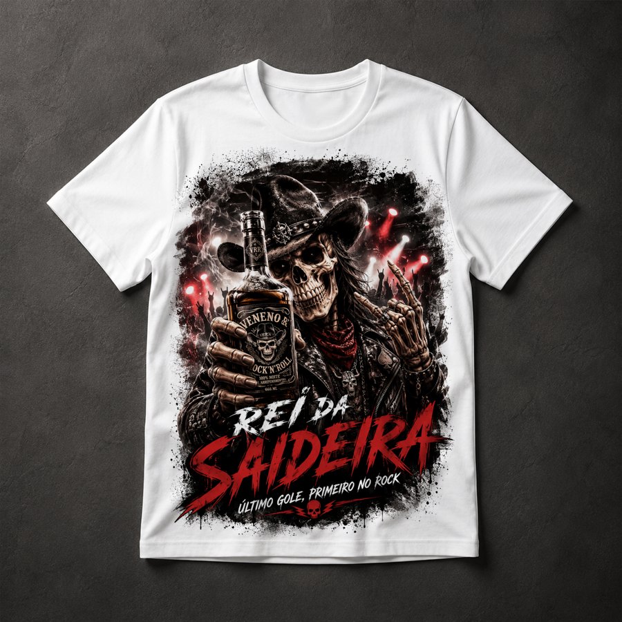 Camiseta Rock Caveira