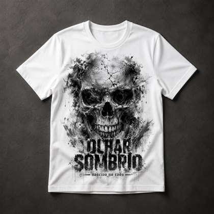 Camiseta Caveira Sombria