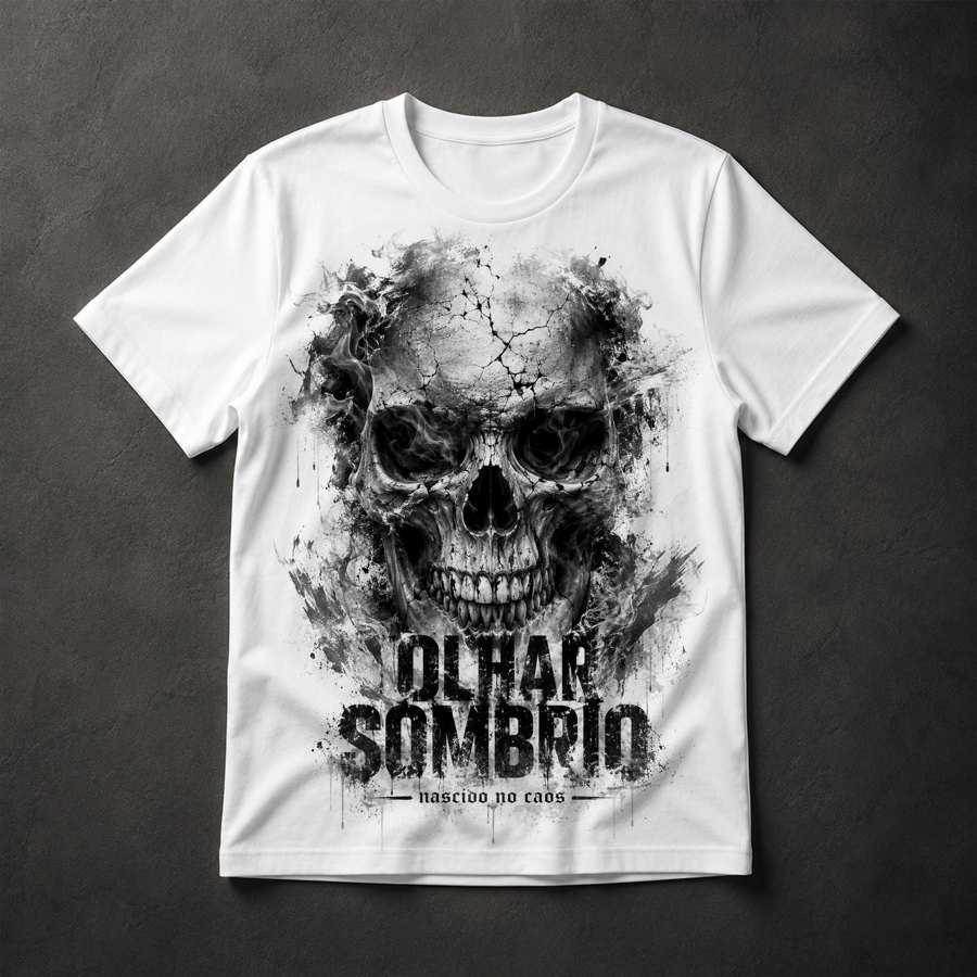 Camiseta Caveira Sombria