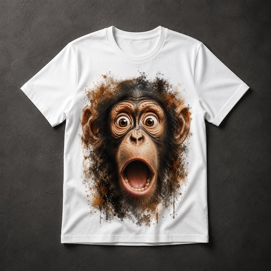 Camiseta Chimpanzé Surpreso