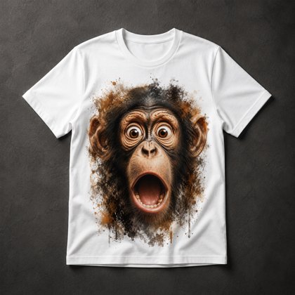 Camiseta Chimpanzé Surpreso