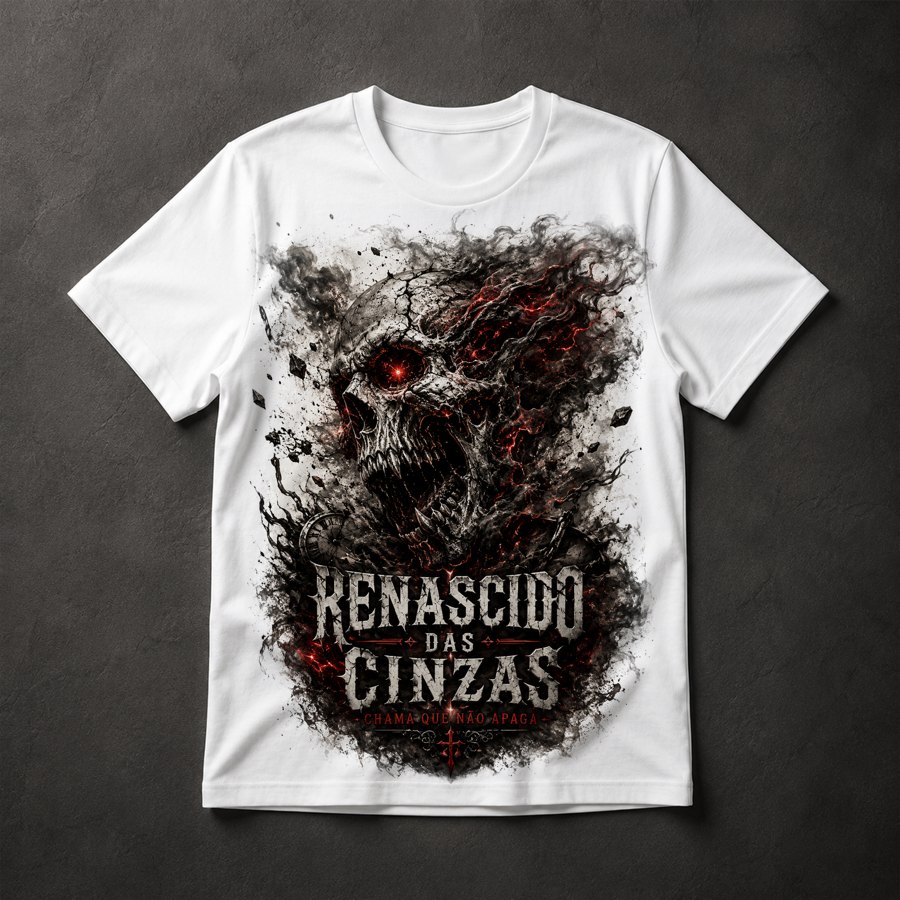 Camiseta Crânio Renascido