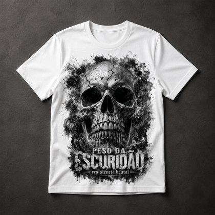 Camiseta Crânio Sombrio