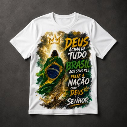 Camiseta Deus Acima de Tudo