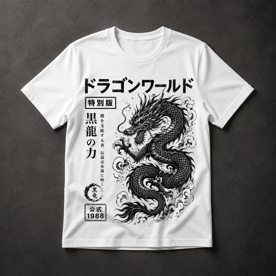 Camiseta Dragão Japonês