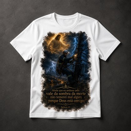 Camiseta Eletricista com Deus