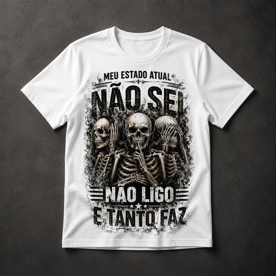 Camiseta Esqueletos Frases