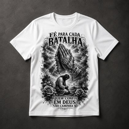 Camiseta Fé e Oração