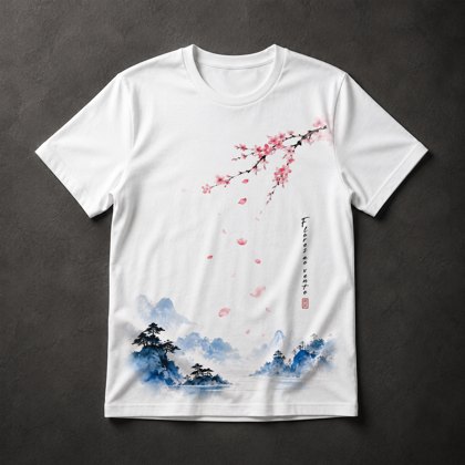 Camiseta Flores ao Vento