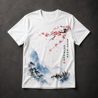 Camiseta Flores Orientais