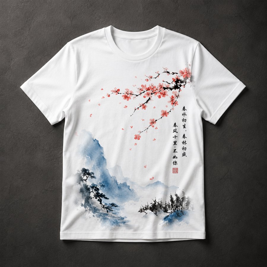 Camiseta Flores Orientais