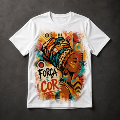 Camiseta Força e Cor