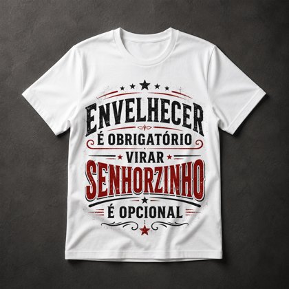 Camiseta Humor Idade
