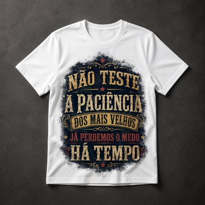 Camiseta humor sênior