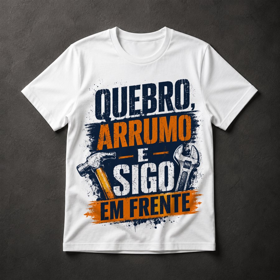 Camiseta Frase Motivacional Ferramentas