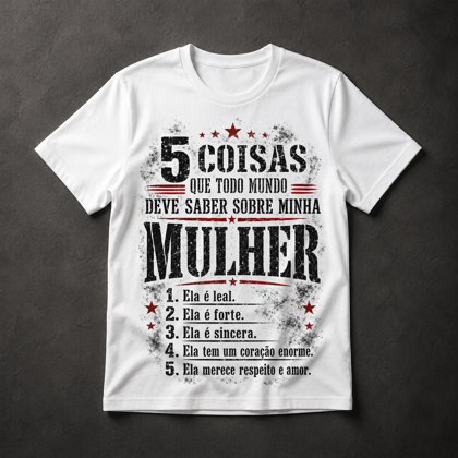 Camiseta Frases Mulher