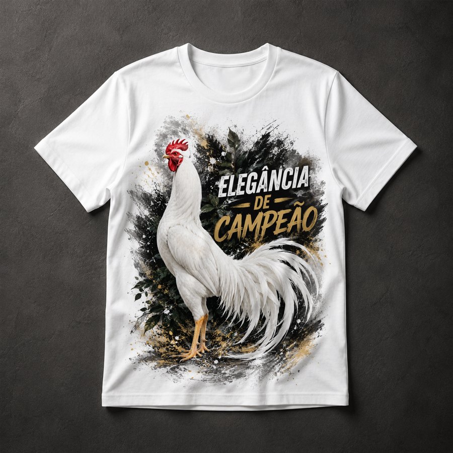 Camiseta Galo Elegância de Campeão