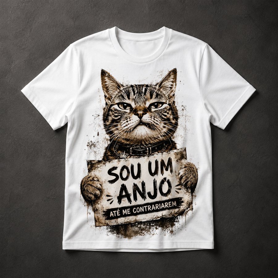 Camiseta Gato Anjo