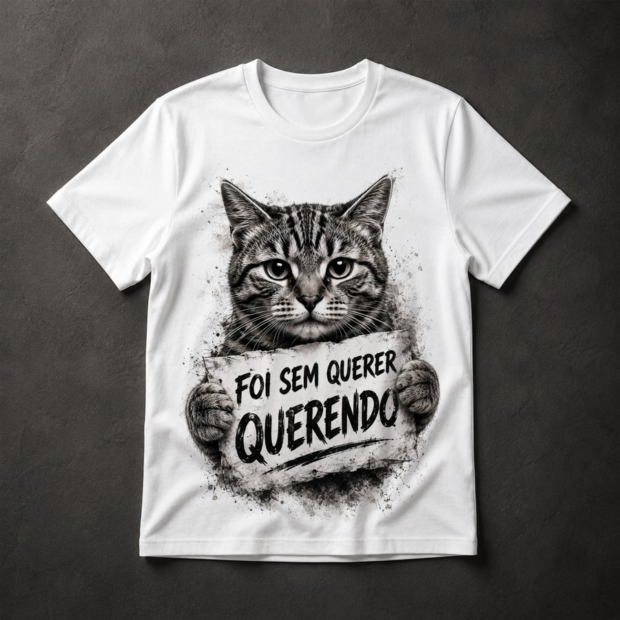 Camiseta Gato Engraçado